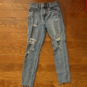 Express Distressed Blue Jeans
